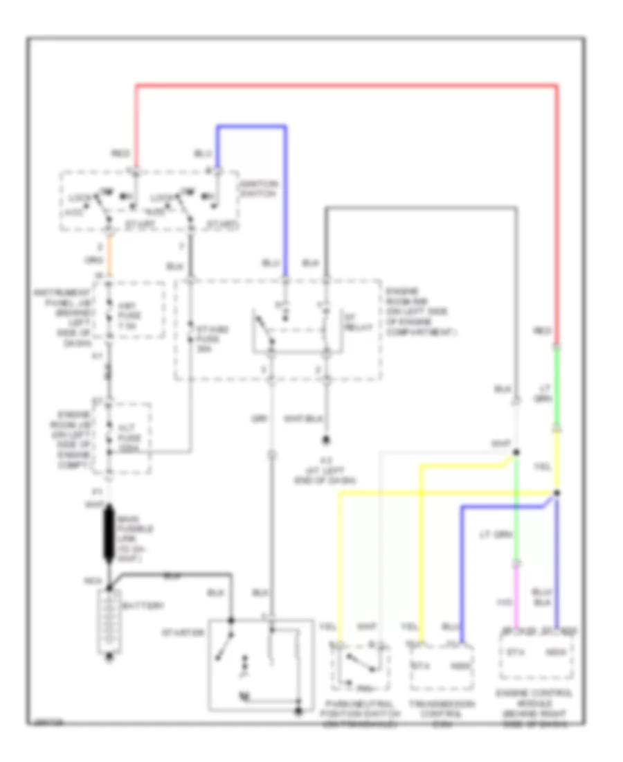 Starting Wiring Diagram without Smart Key System for Toyota Avalon Limited 2009