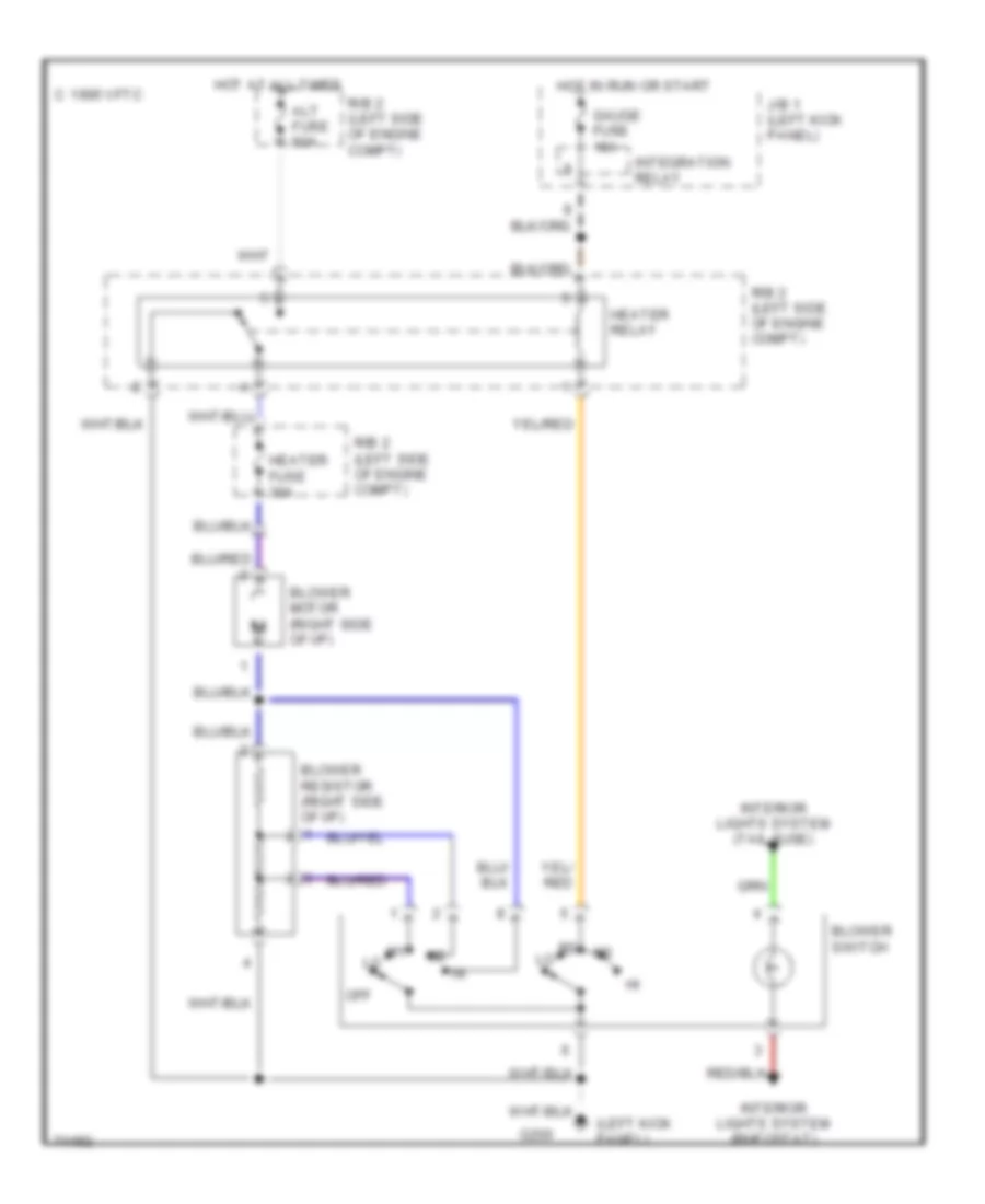 Heater Wiring Diagram for Toyota T100 SR5 1995
