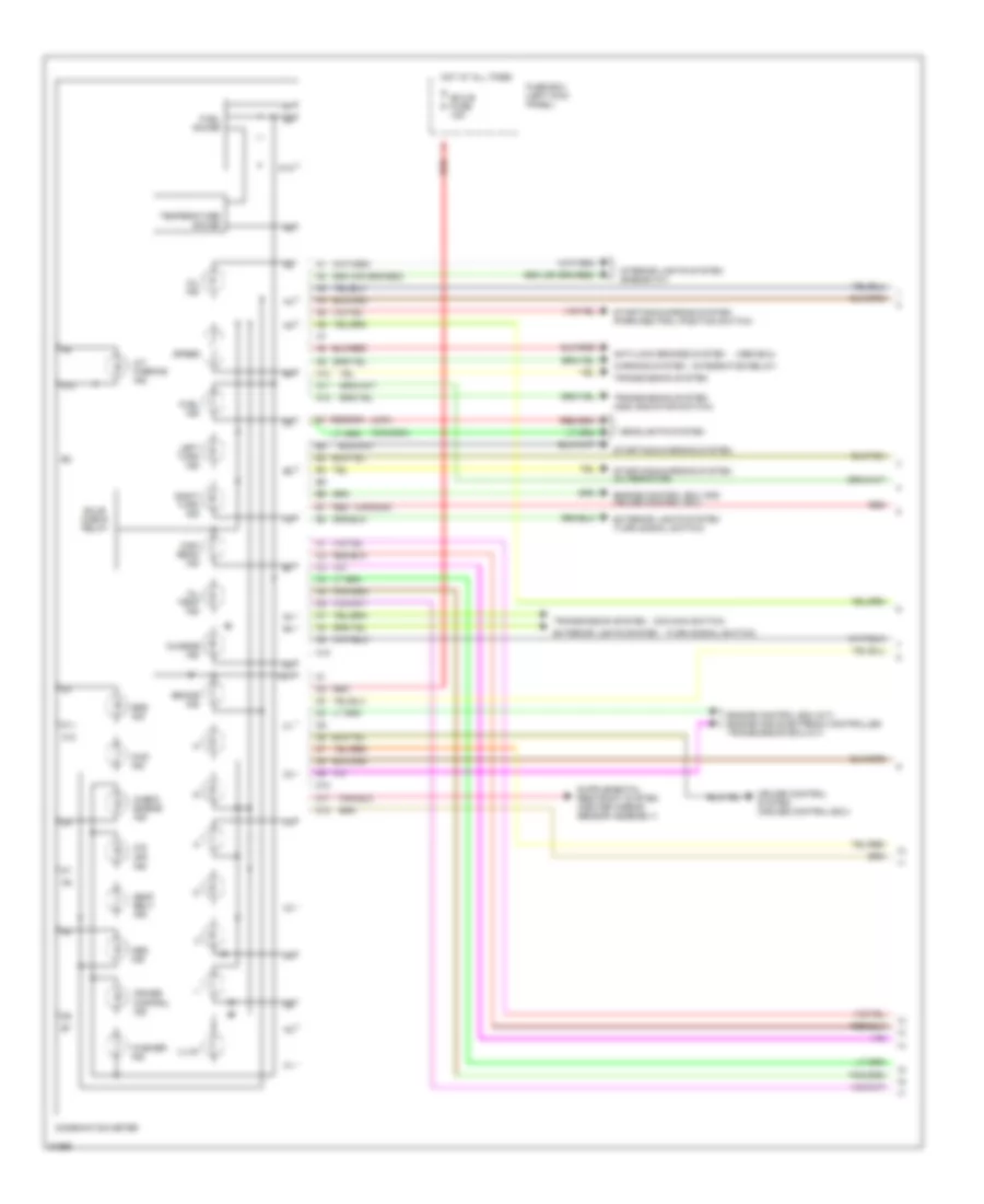 Instrument Cluster Wiring Diagram without Tach 1 of 2 for Toyota T100 SR5 1995