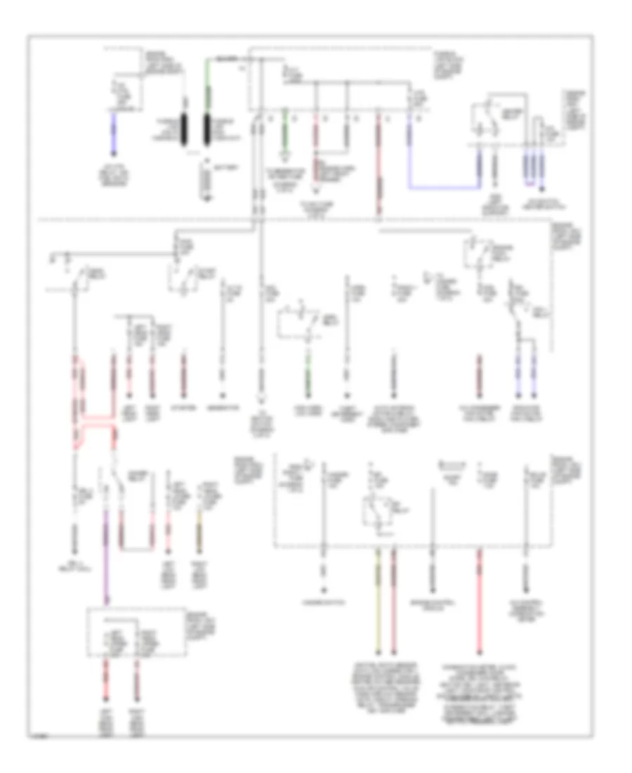 Power Distribution Wiring Diagram 1 of 2 for Toyota Camry CE 1999