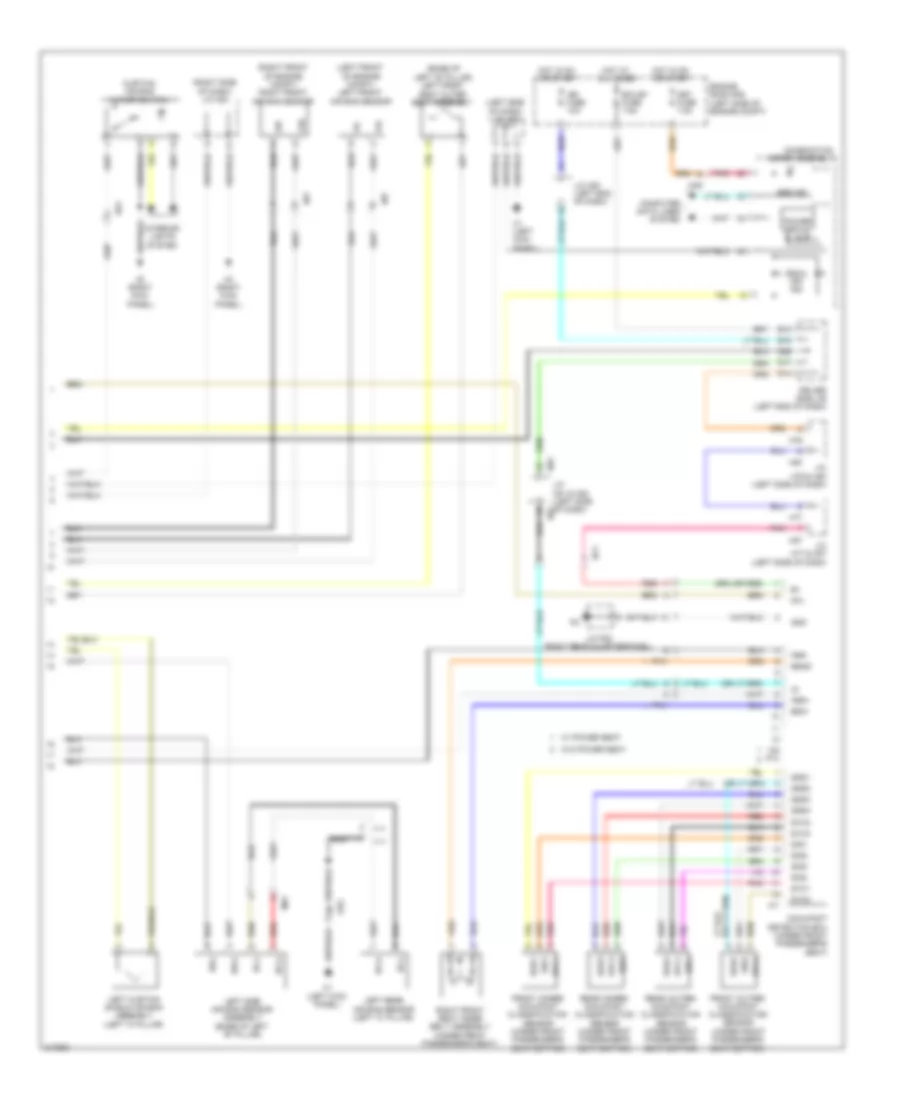 Supplemental Restraints Wiring Diagram 2 of 2 for Toyota Sequoia SR5 2011