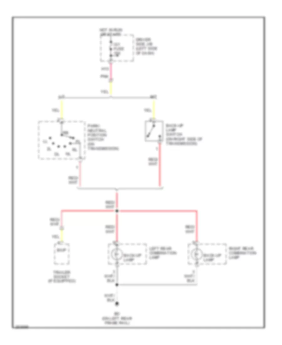 Back up Lamps Wiring Diagram for Toyota Tacoma 2007