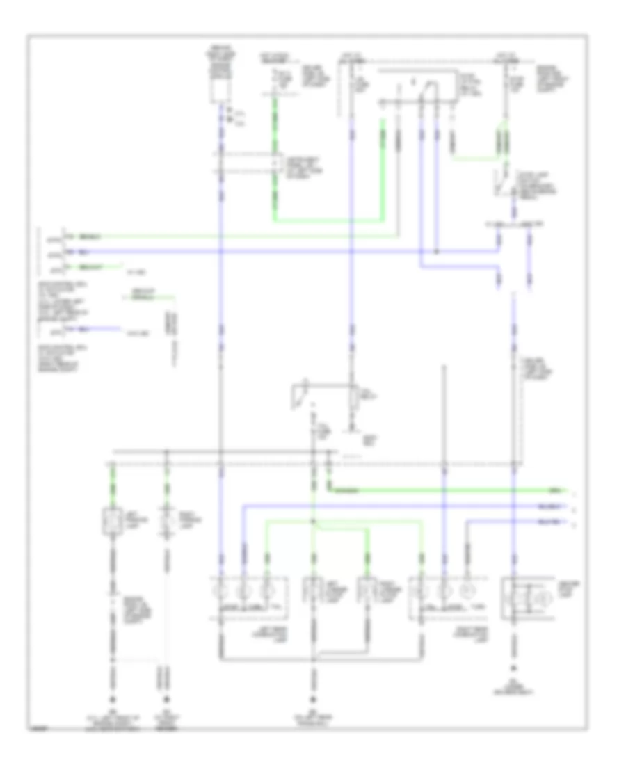 Exterior Lamps Wiring Diagram, without Trailer Tow (1 of 2) for Toyota Tacoma 2007