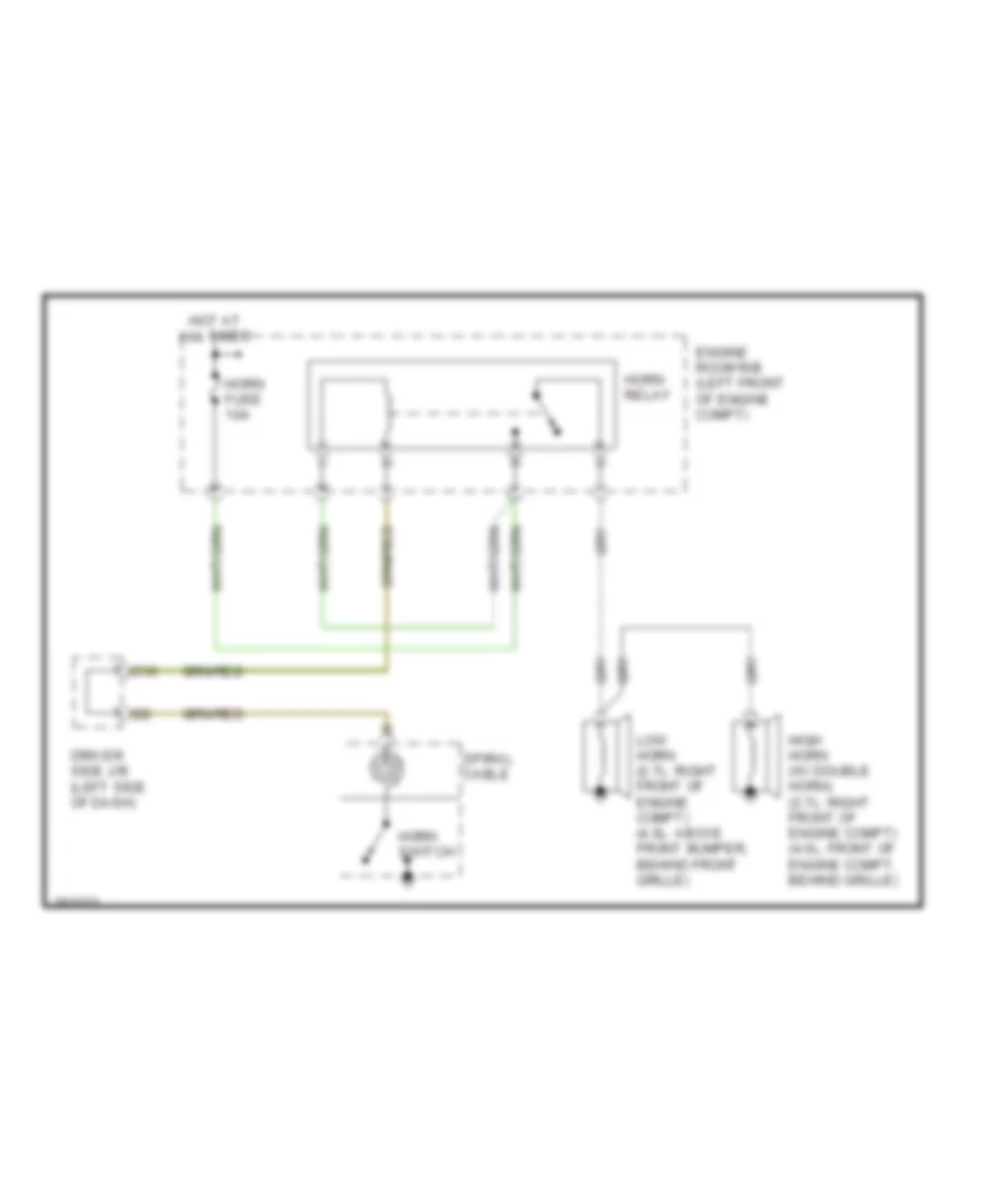 Horn Wiring Diagram for Toyota Tacoma 2007
