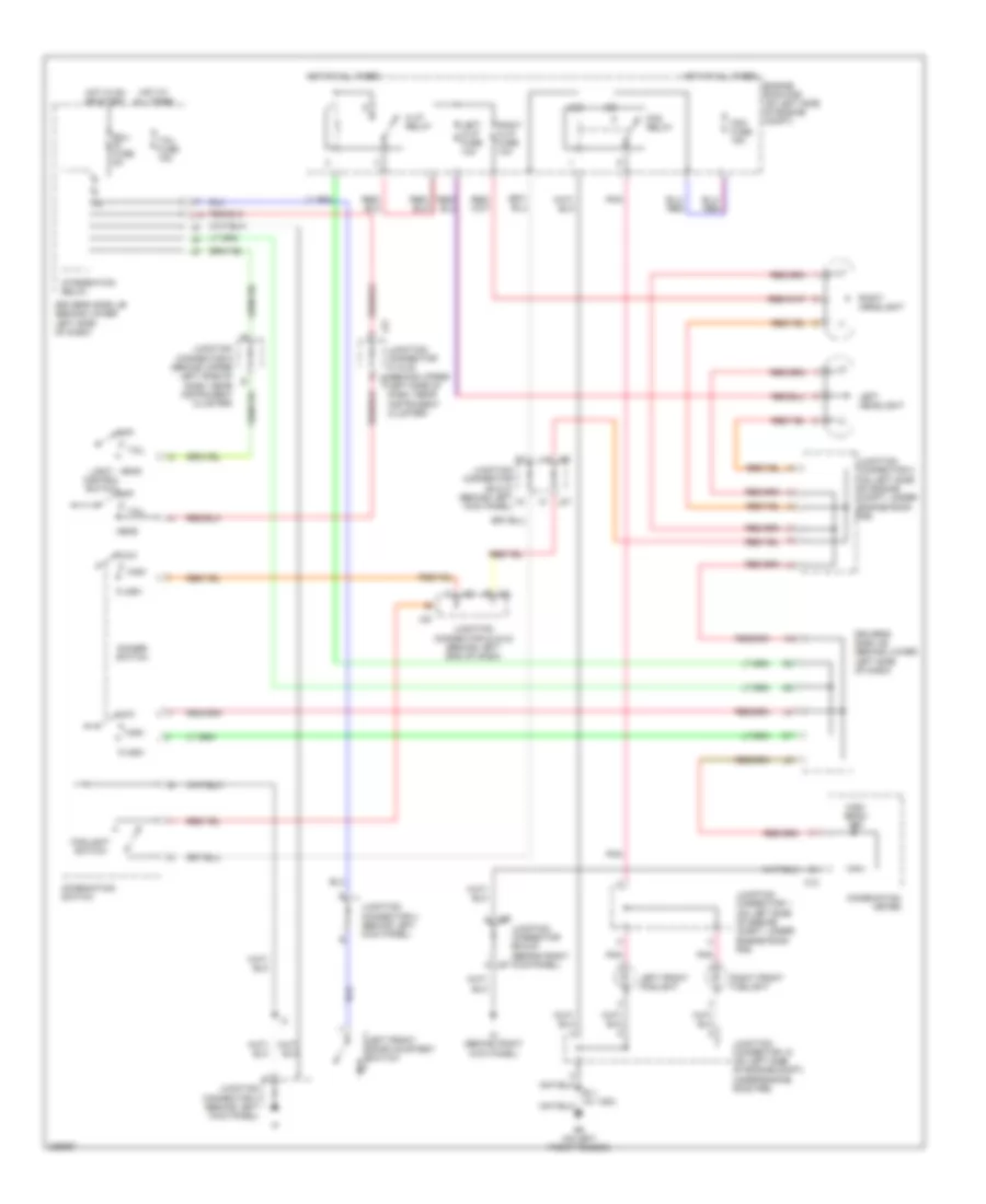Headlights Wiring Diagram, AccessStandard Cab without DRL for Toyota Tundra Limited 2006