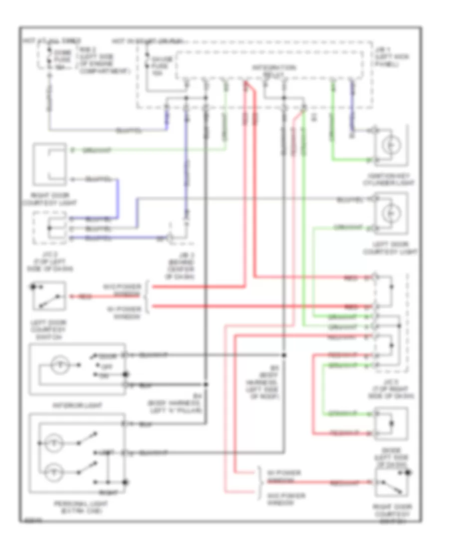 Courtesy Lamps Wiring Diagram for Toyota Tacoma 1995