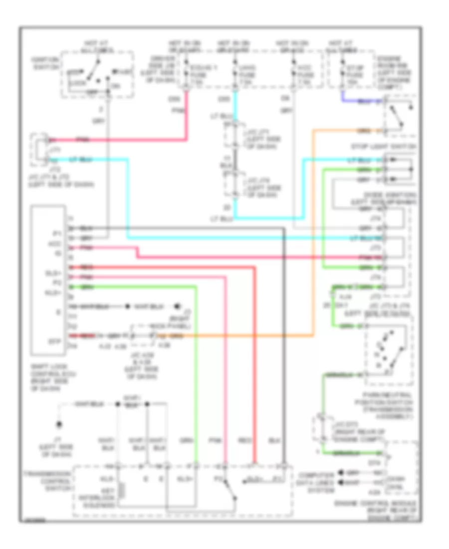 Shift Interlock Wiring Diagram with Column Shift for Toyota Tundra Limited 2013