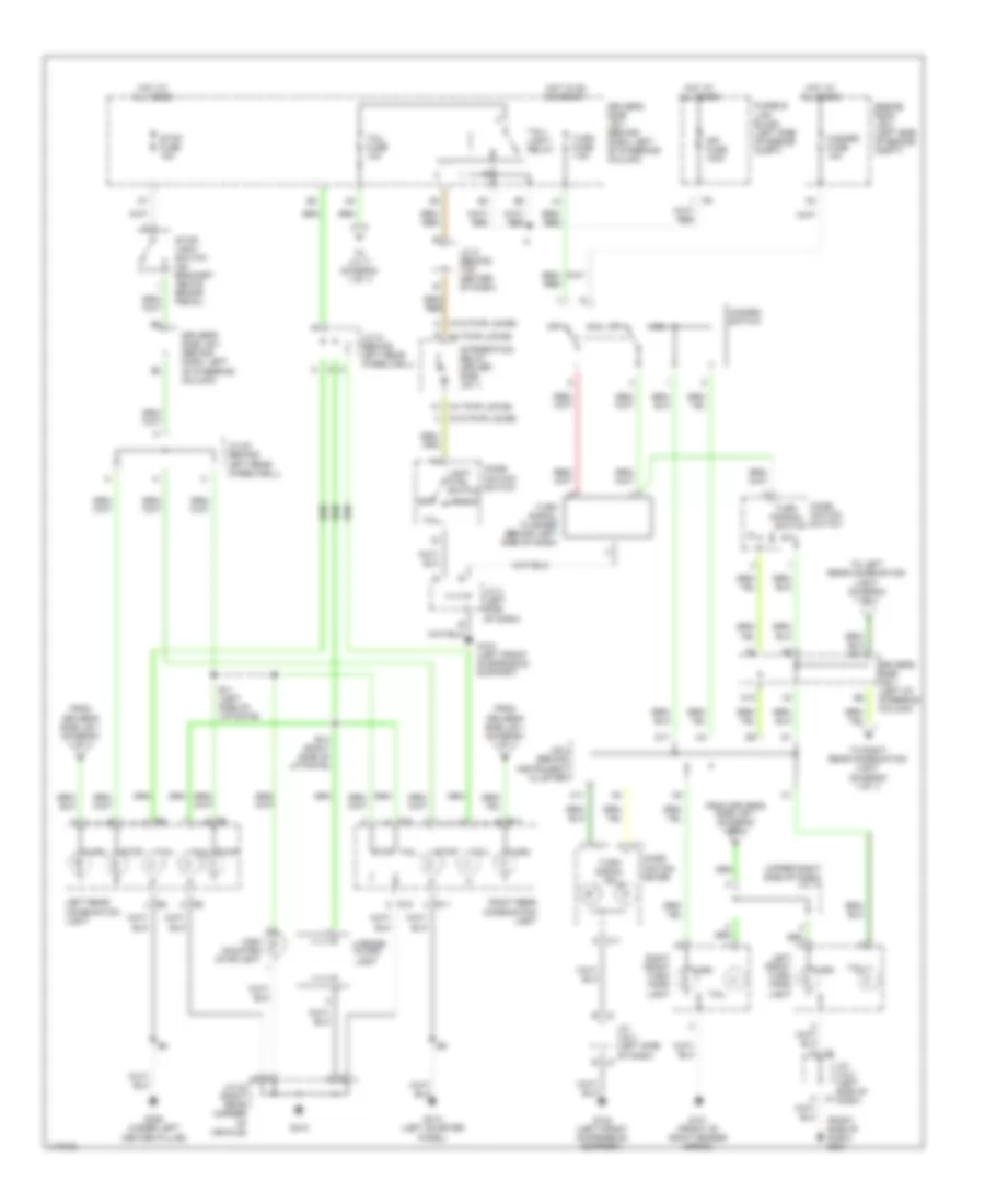 Exterior Lamps Wiring Diagram for Toyota Sienna XLE 2001