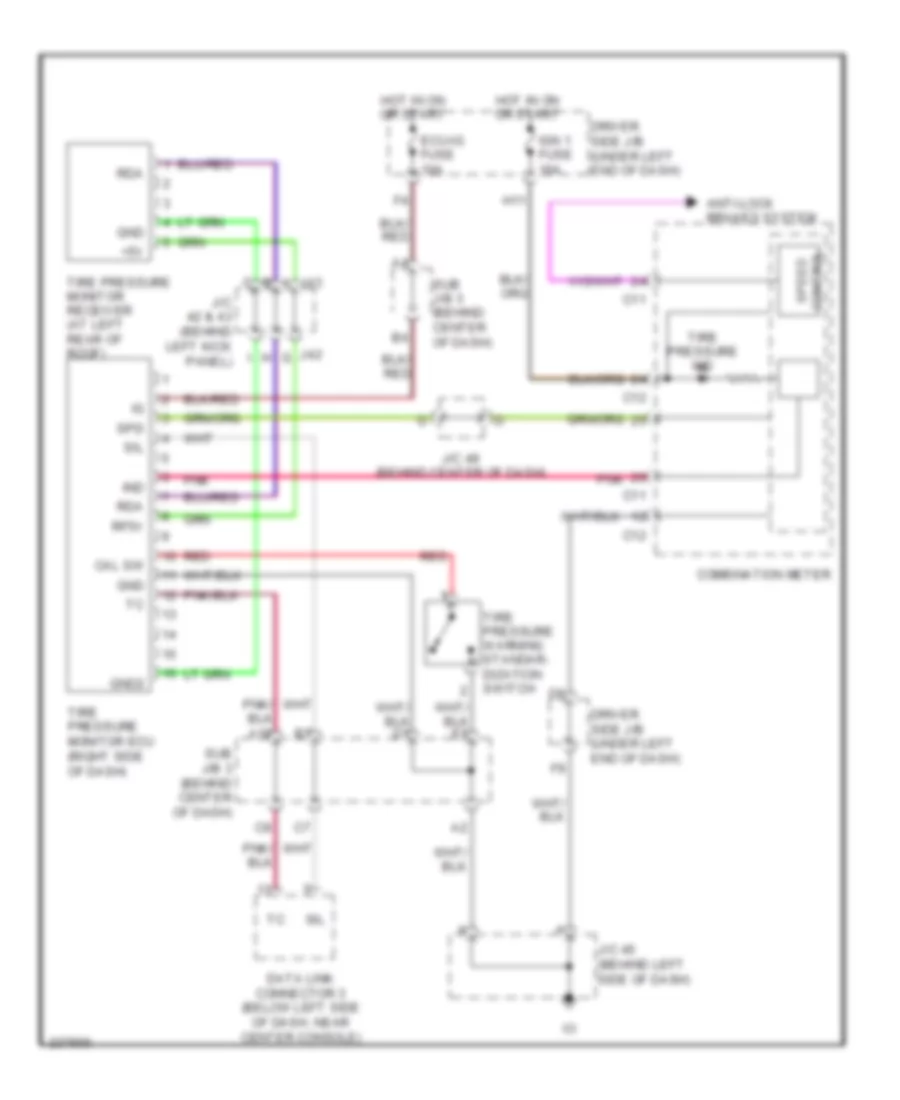 Tire Pressure Monitoring Wiring Diagram, Double Cab for Toyota Tundra Limited 2006