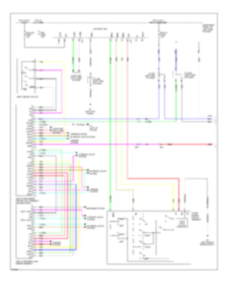 Memory Mirrors Wiring Diagram 1 of 2 for Toyota Sienna 2011