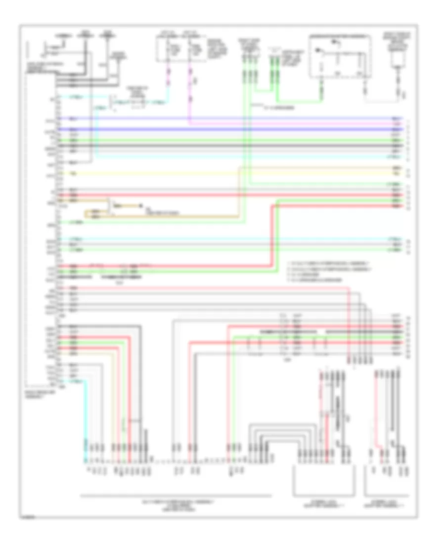 Radio Wiring Diagram without Navigation 1 of 4 for Toyota Sienna 2011