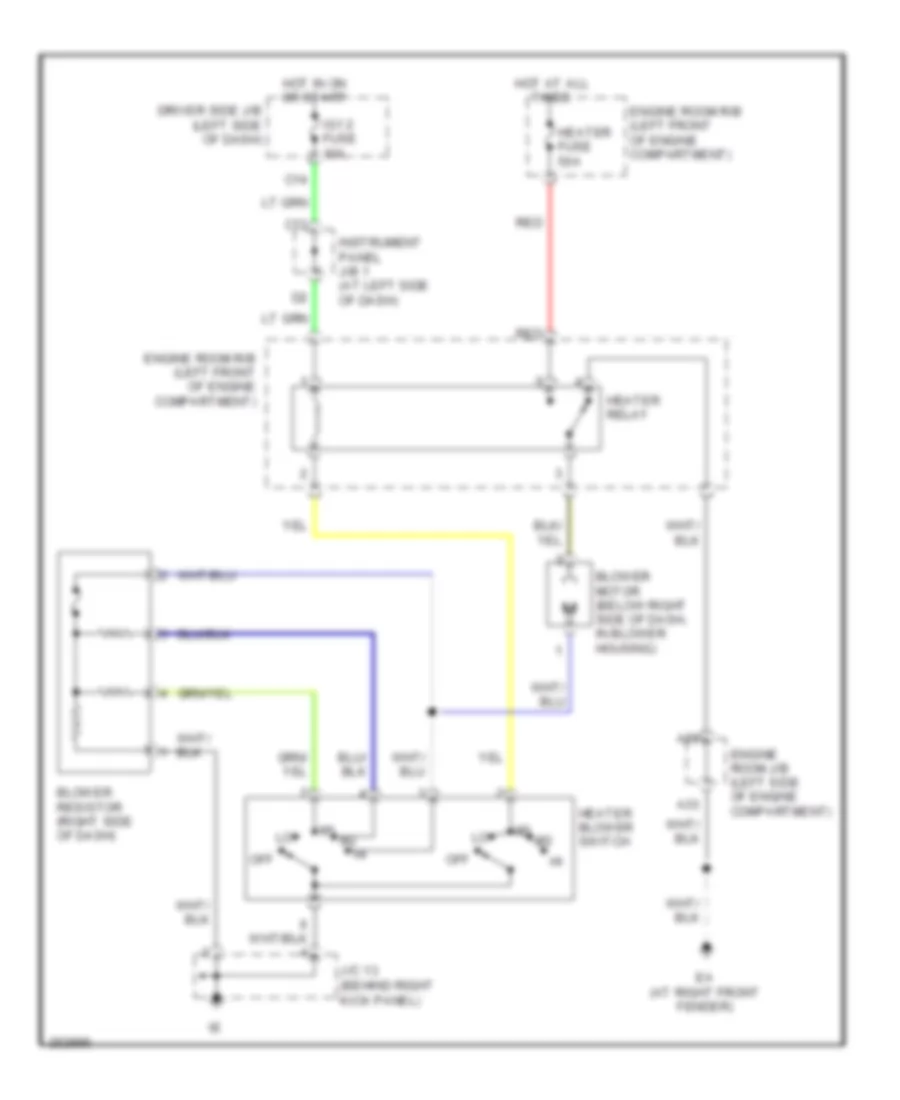 Heater Wiring Diagram for Toyota Tacoma PreRunner 2007
