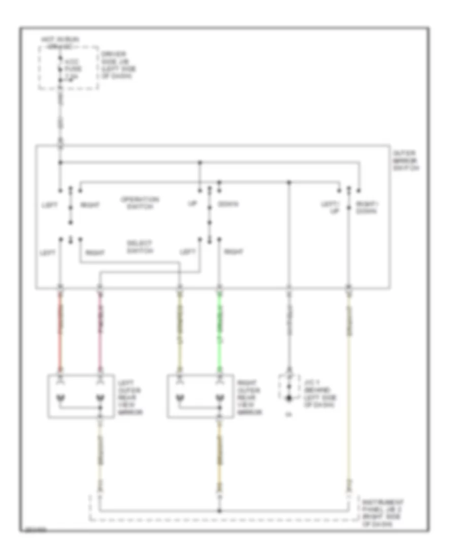 Power Mirrors Wiring Diagram for Toyota Tacoma PreRunner 2007