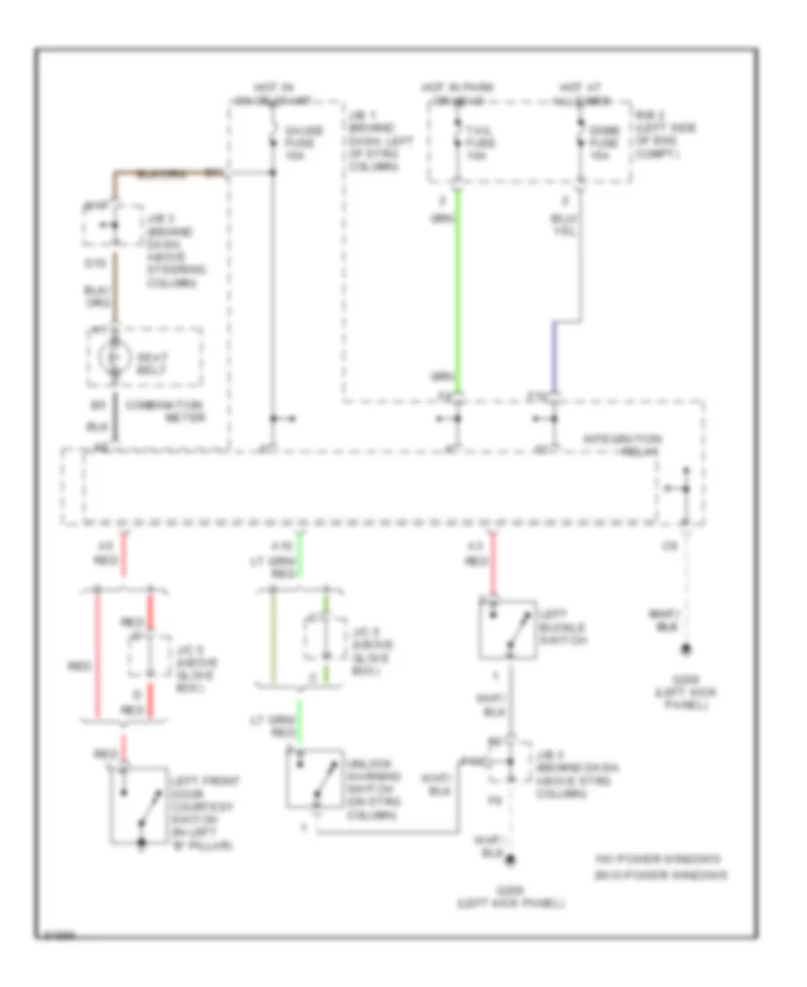 Warning System Wiring Diagrams for Toyota Tacoma SR5 1995