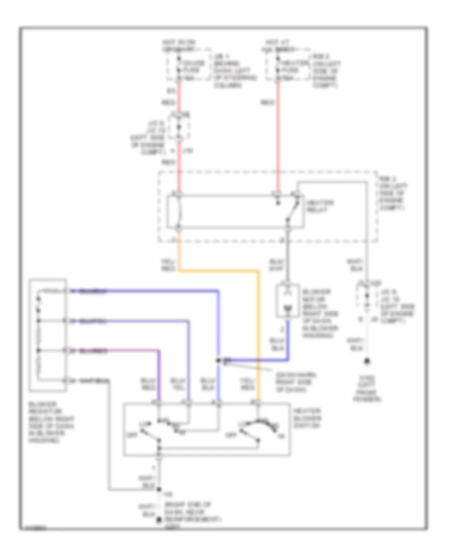 Heater Wiring Diagram for Toyota Tacoma 2001
