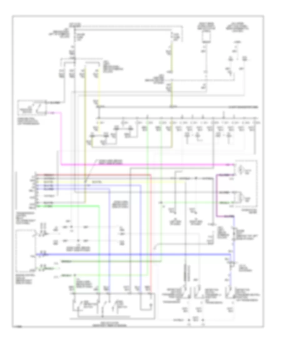 4WD Wiring Diagram, without 2-4 Select Switch for Toyota Tacoma 2001