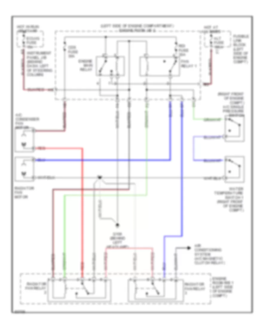 2 2L Cooling Fan Wiring Diagram for Toyota Camry Solara SE 1999