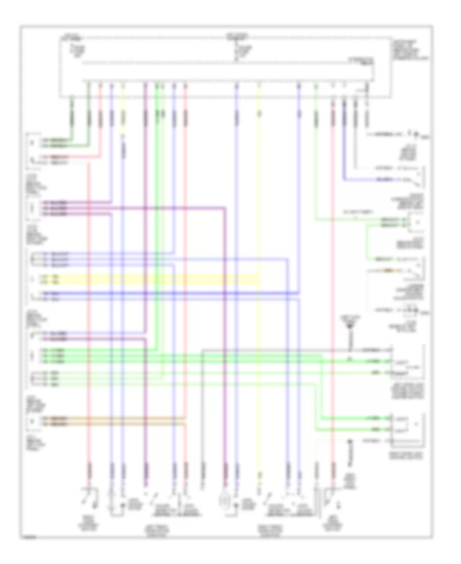 Power Door Lock Wiring Diagram, without Keyless Entry for Toyota Camry Solara SE 1999