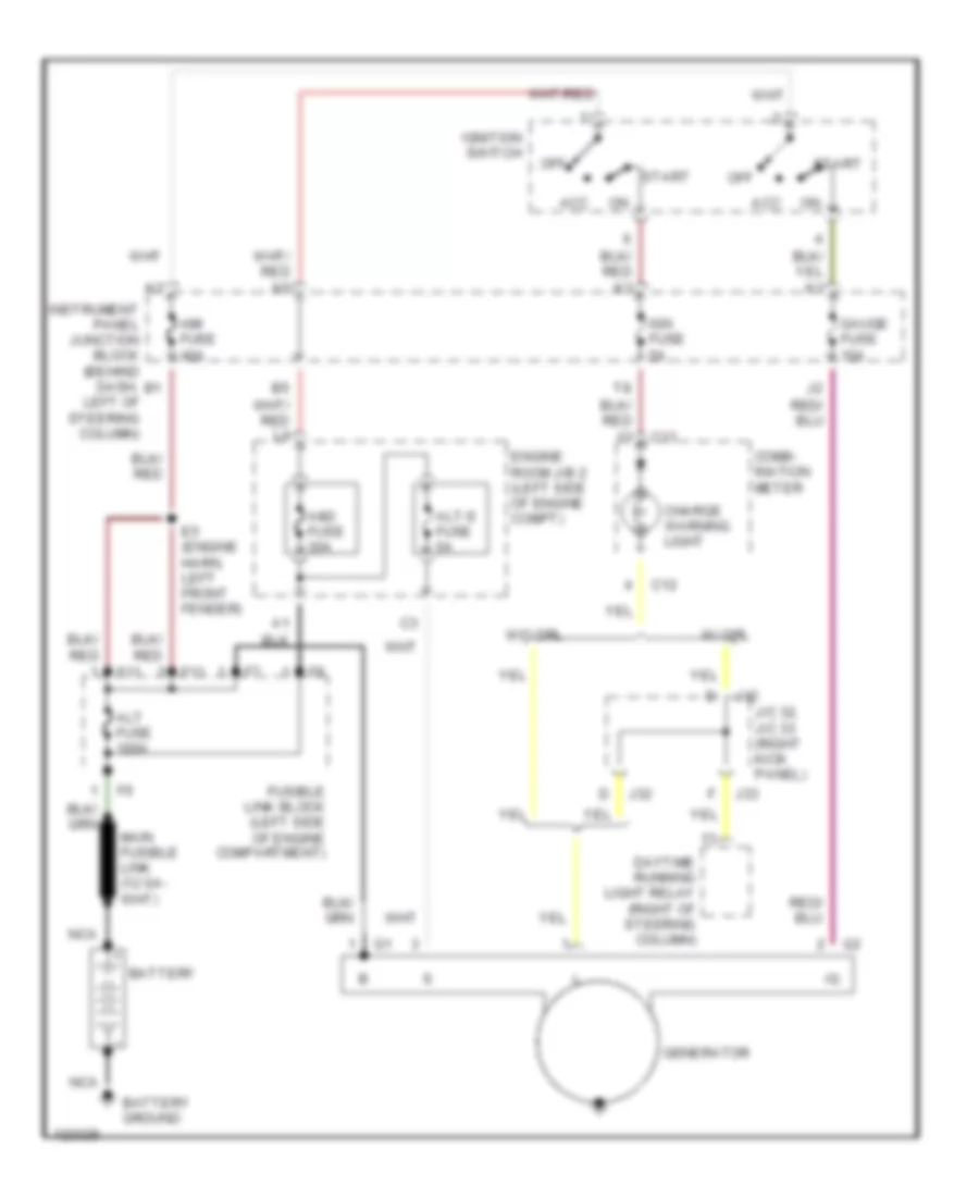 Charging Wiring Diagram for Toyota Camry Solara SE 1999