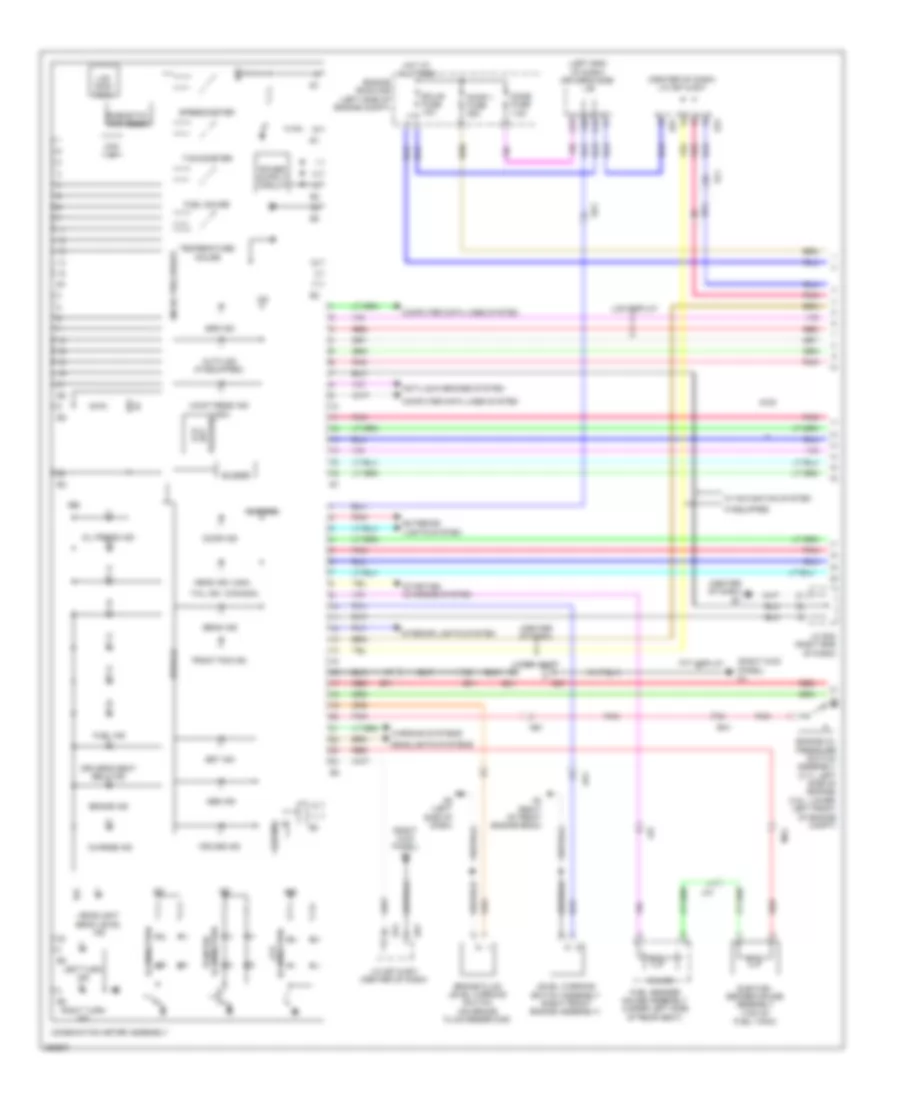 Instrument Cluster Wiring Diagram 1 of 3 for Toyota Venza LE 2013