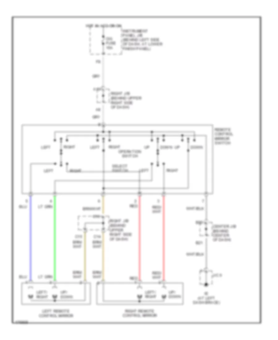 Power Mirror Wiring Diagram for Toyota Corolla CE 2003