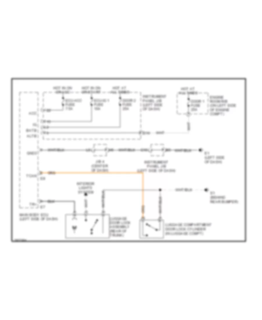 Tailgate Release Wiring Diagram, Hybrid for Toyota Camry 2009