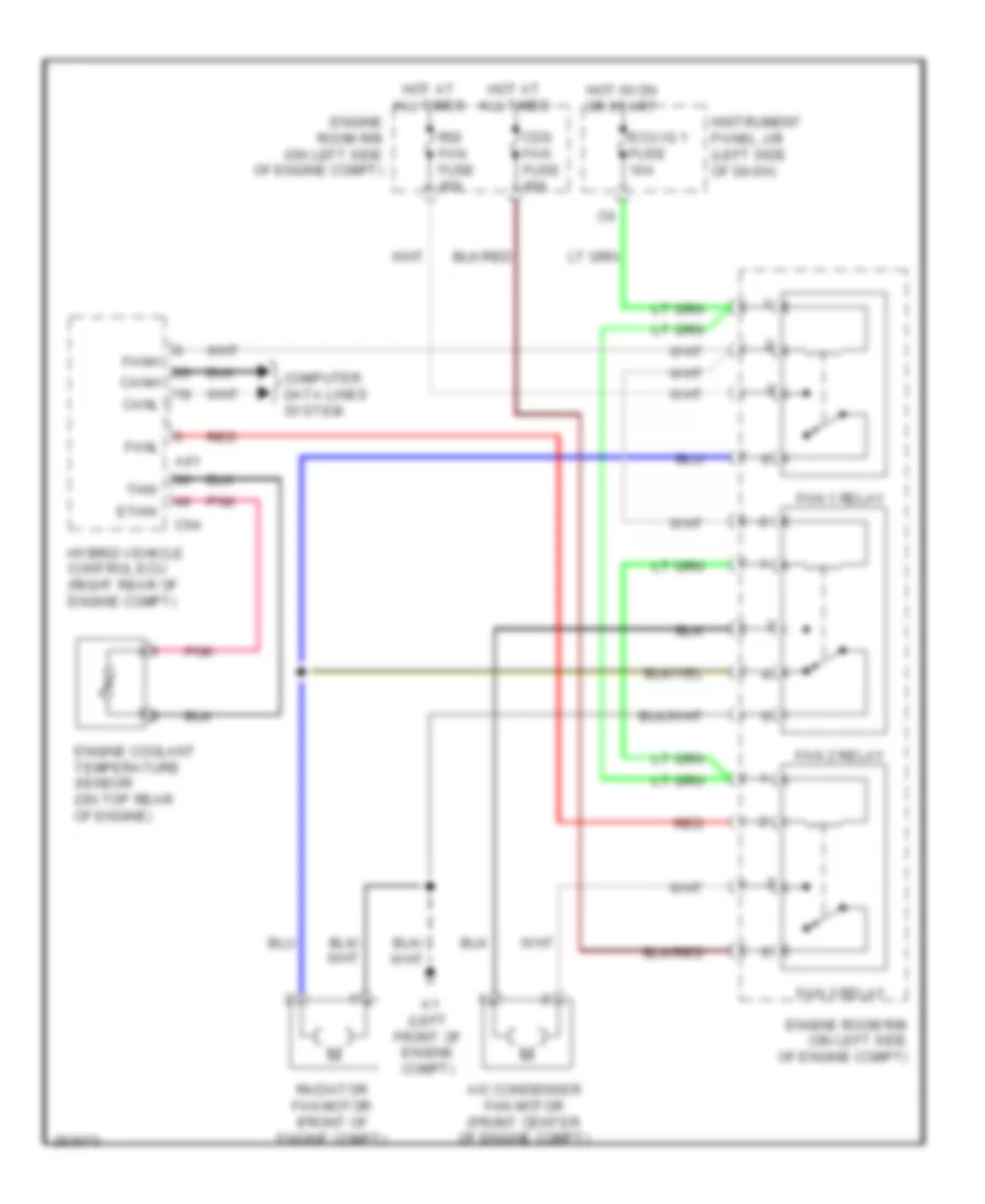 Cooling Fan Wiring Diagram Hybrid for Toyota Camry 2009