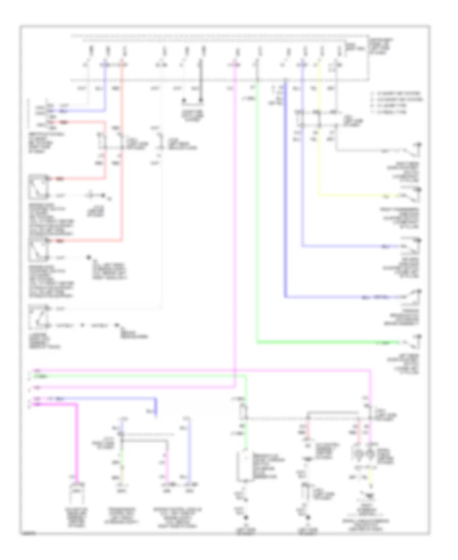 Instrument Cluster Wiring Diagram, Except Hybrid (2 of 2) for Toyota Camry 2009