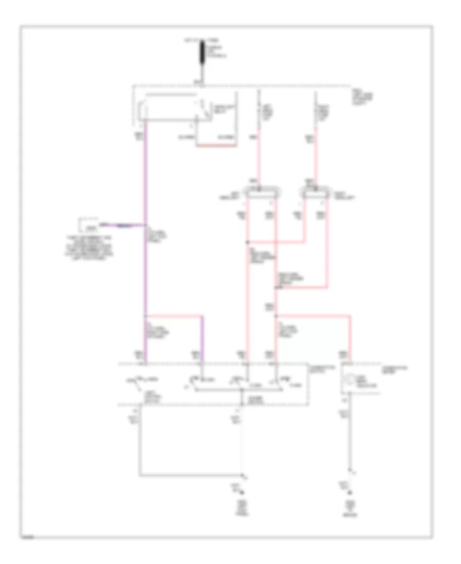 Headlight Wiring Diagram, without DRL for Toyota Tercel 1995