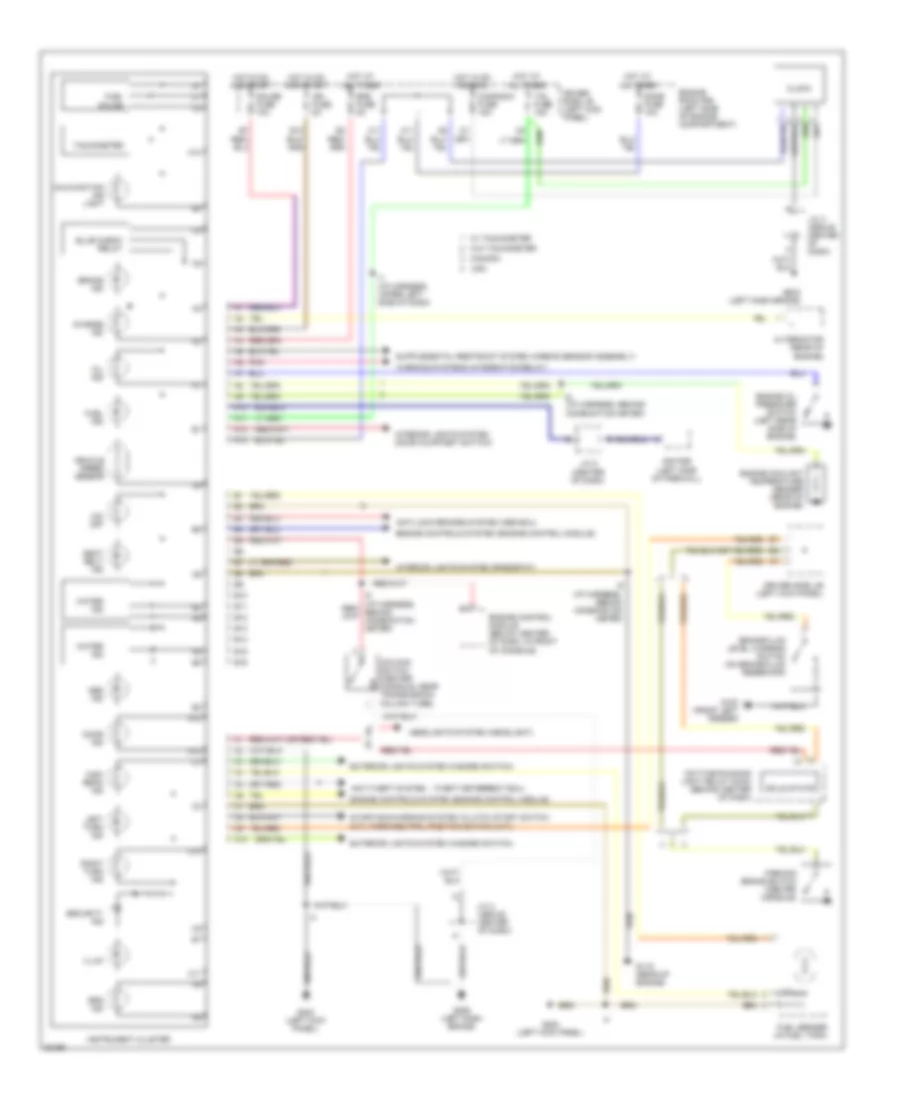 Instrument Cluster Wiring Diagram for Toyota Tercel 1995