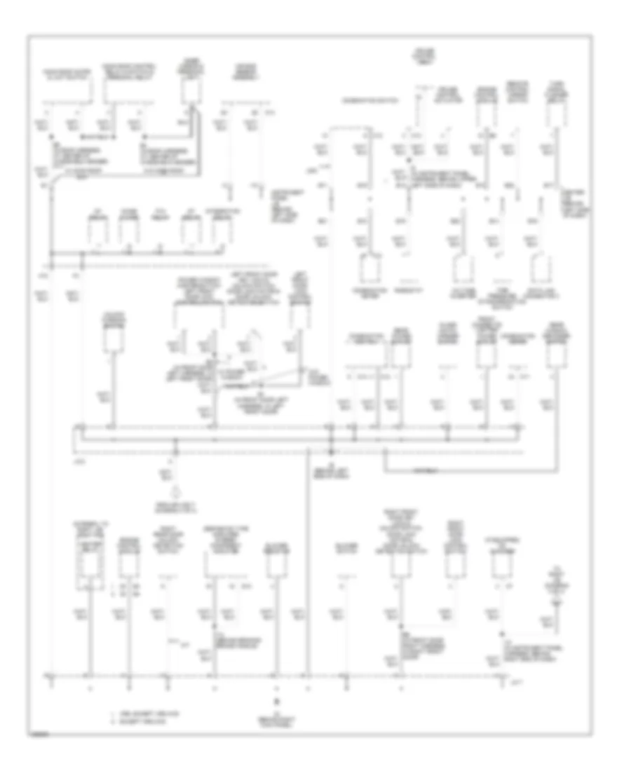 Ground Distribution Wiring Diagram 3 of 4 for Toyota Matrix XRS 2005