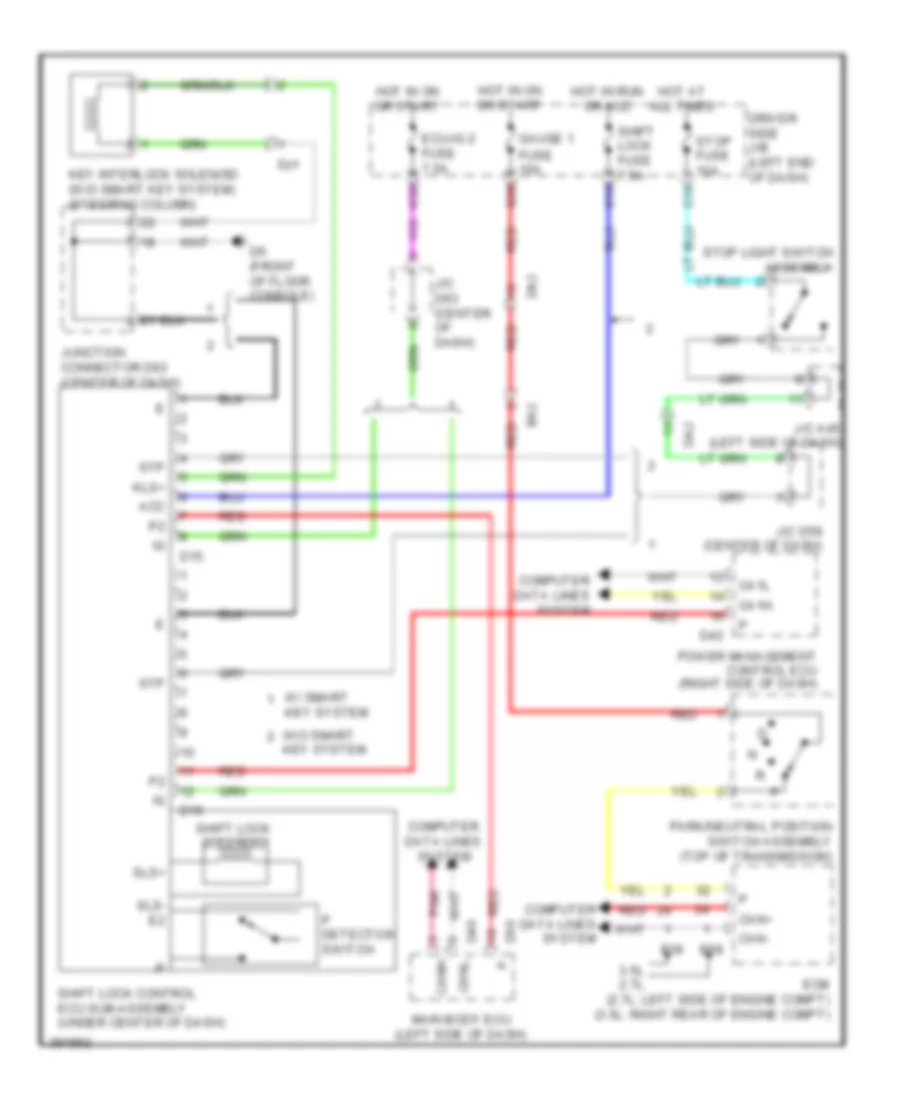 Shift Interlock Wiring Diagram for Toyota Venza XLE 2013