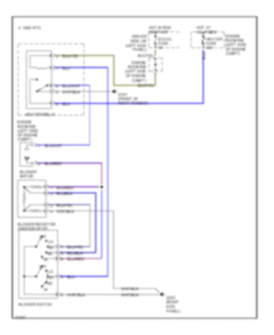 Heater Wiring Diagram for Toyota Tercel DX 1995