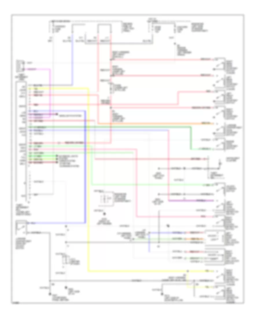 Anti-theft Wiring Diagram, without Power Locks for Toyota Tercel DX 1995