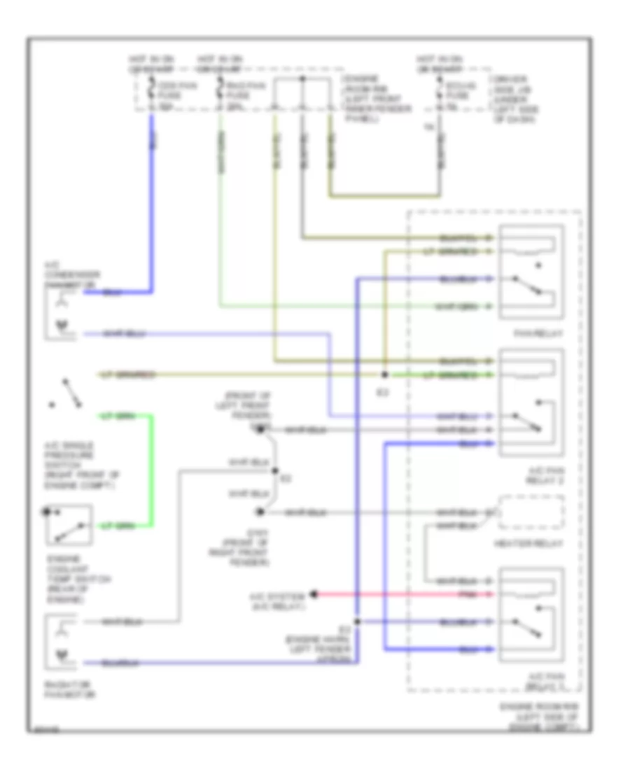 Cooling Fan Wiring Diagram for Toyota Tercel DX 1995