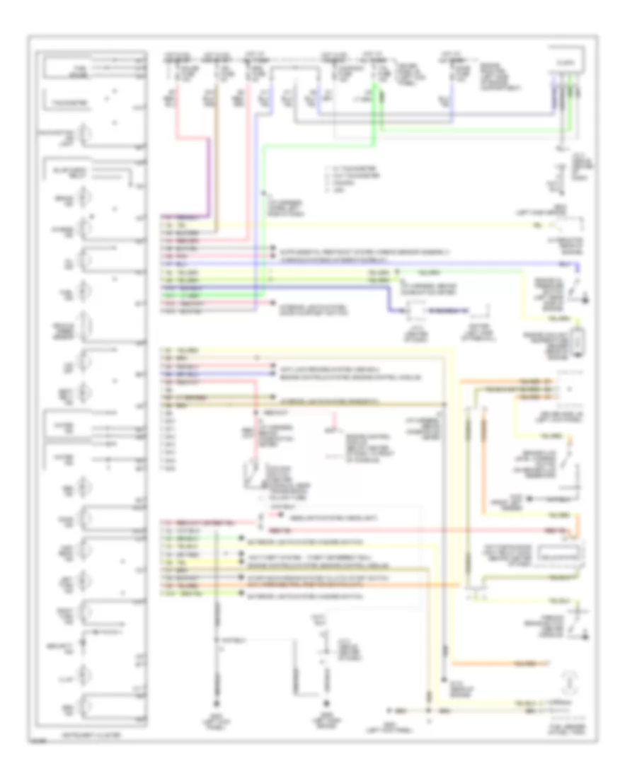 Instrument Cluster Wiring Diagram for Toyota Tercel DX 1995