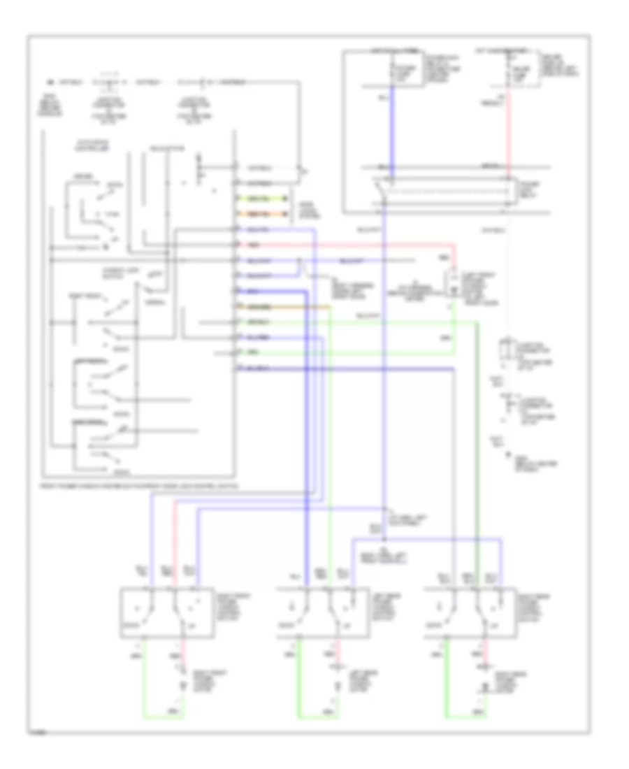 Power Window Wiring Diagram, Sedan  Wagon for Toyota Tercel DX 1995