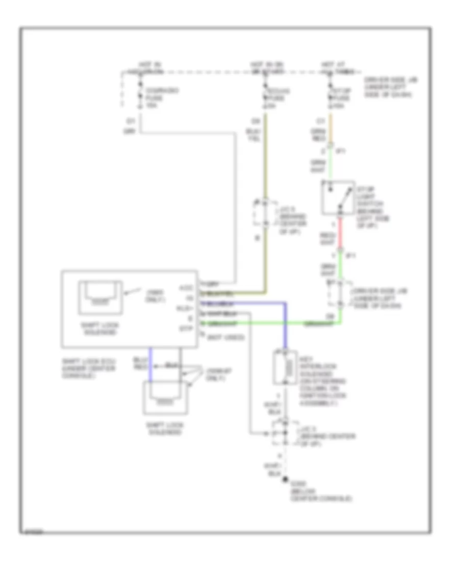 Shift Interlock Wiring Diagram for Toyota Tercel DX 1995