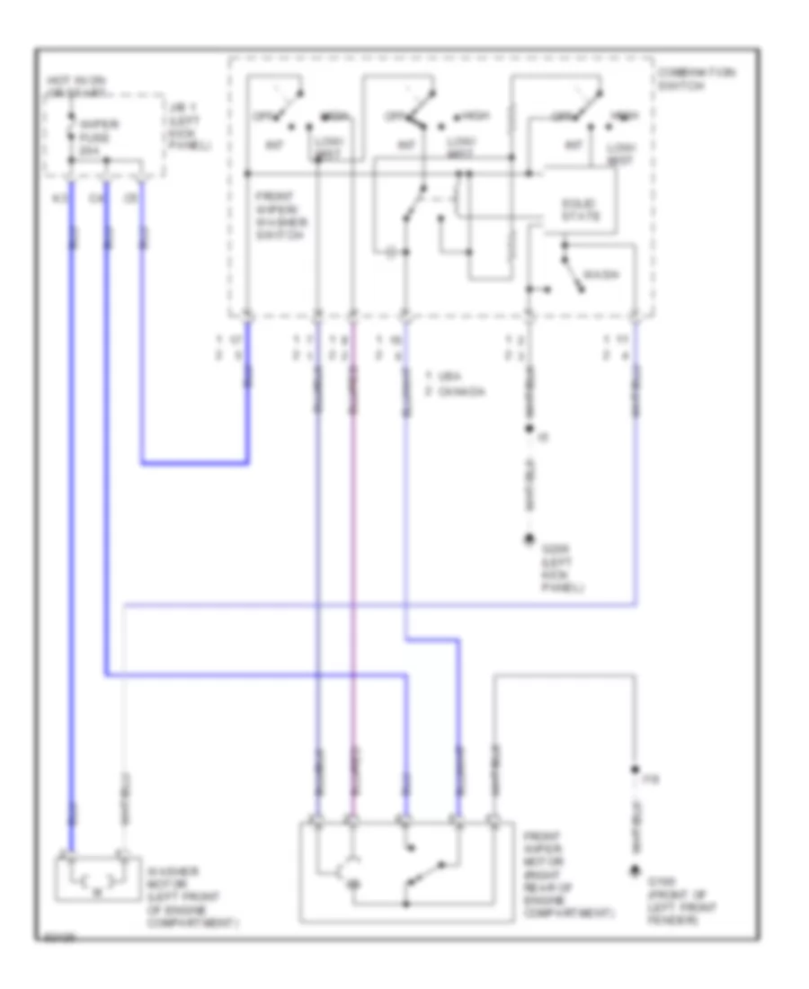 WiperWasher Wiring Diagram for Toyota Tercel DX 1995