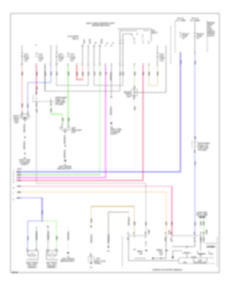Headlights Wiring Diagram, with DRL (2 of 2) for Toyota Yaris L 2013