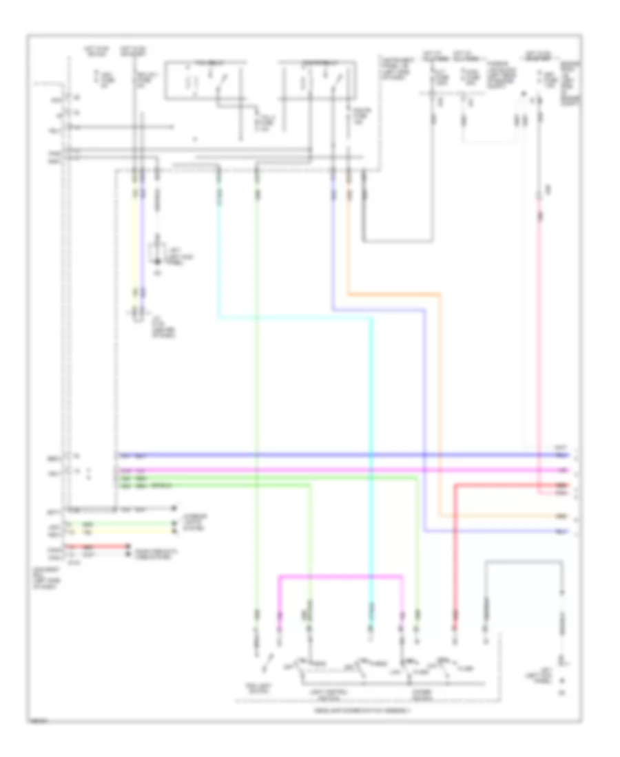 Headlights Wiring Diagram, without DRL (1 of 2) for Toyota Yaris L 2013