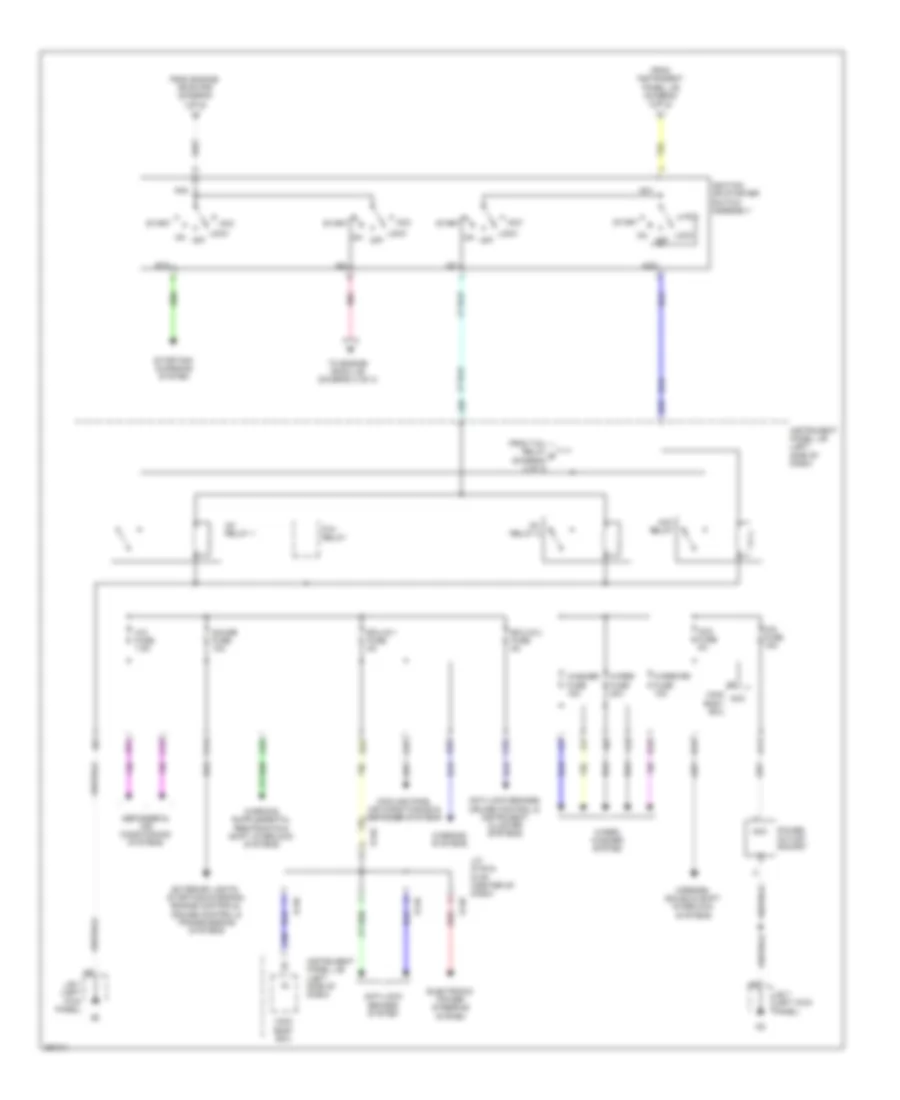 Power Distribution Wiring Diagram (2 of 3) for Toyota Yaris L 2013