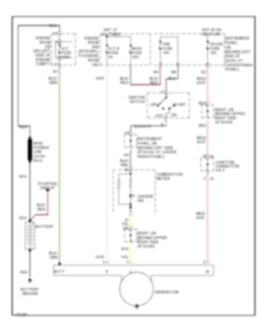 Charging Wiring Diagram for Toyota Corolla S 2003
