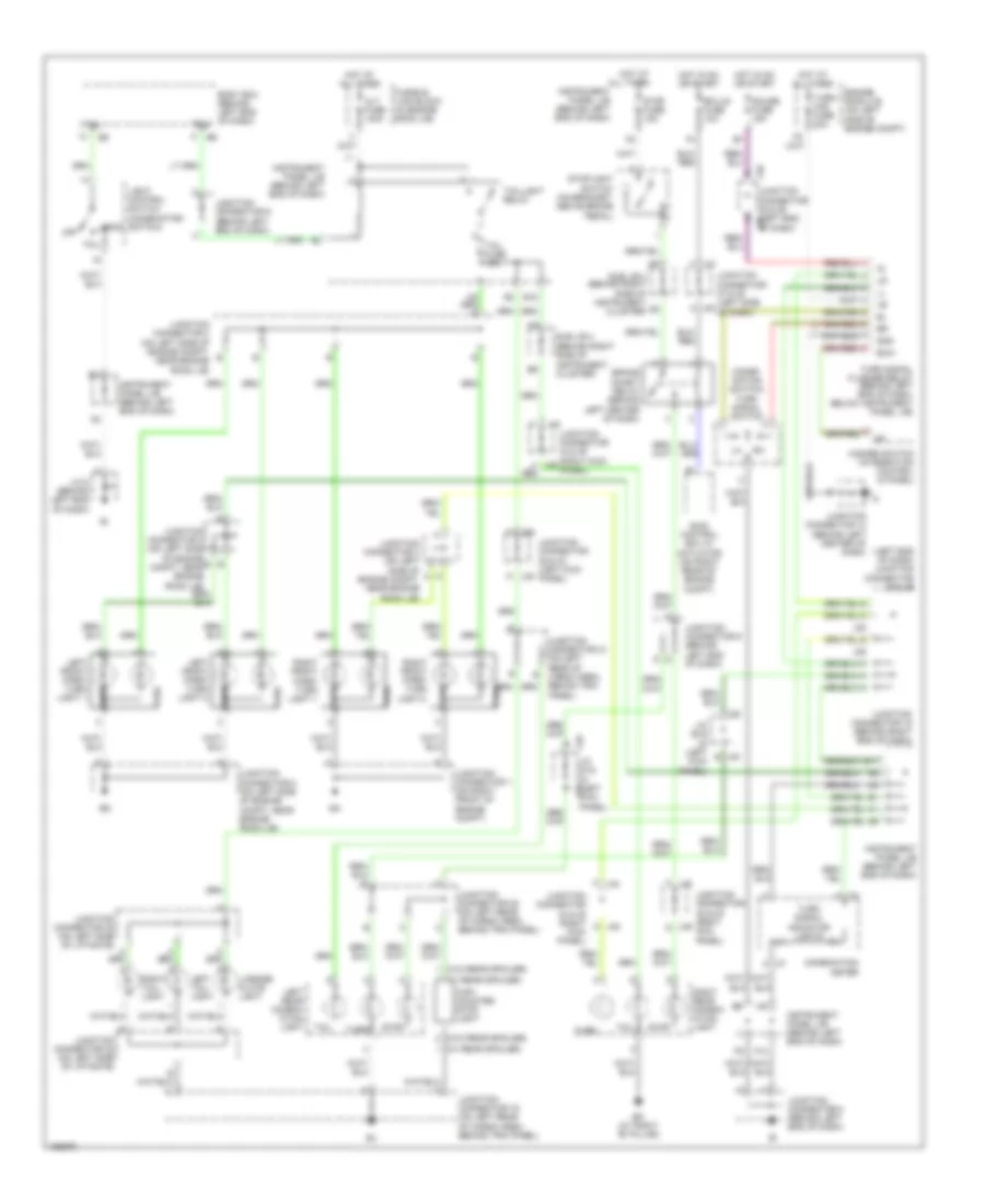 Exterior Lamps Wiring Diagram for Toyota Sequoia Limited 2004