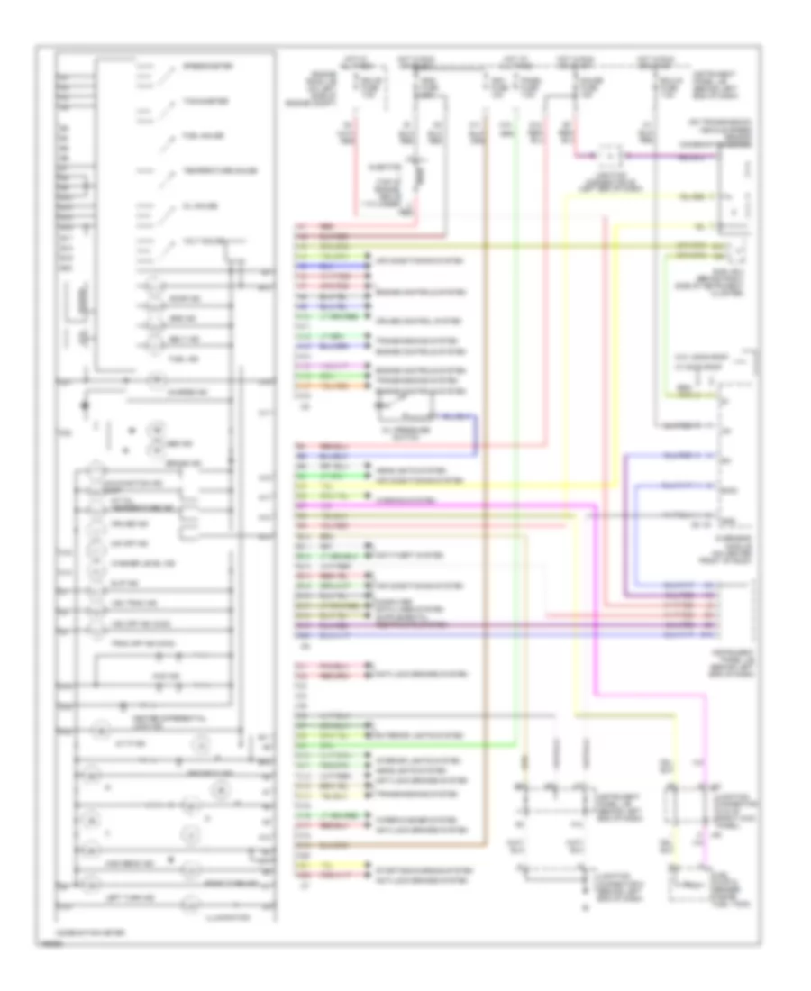 Instrument Cluster Wiring Diagram for Toyota Sequoia Limited 2004