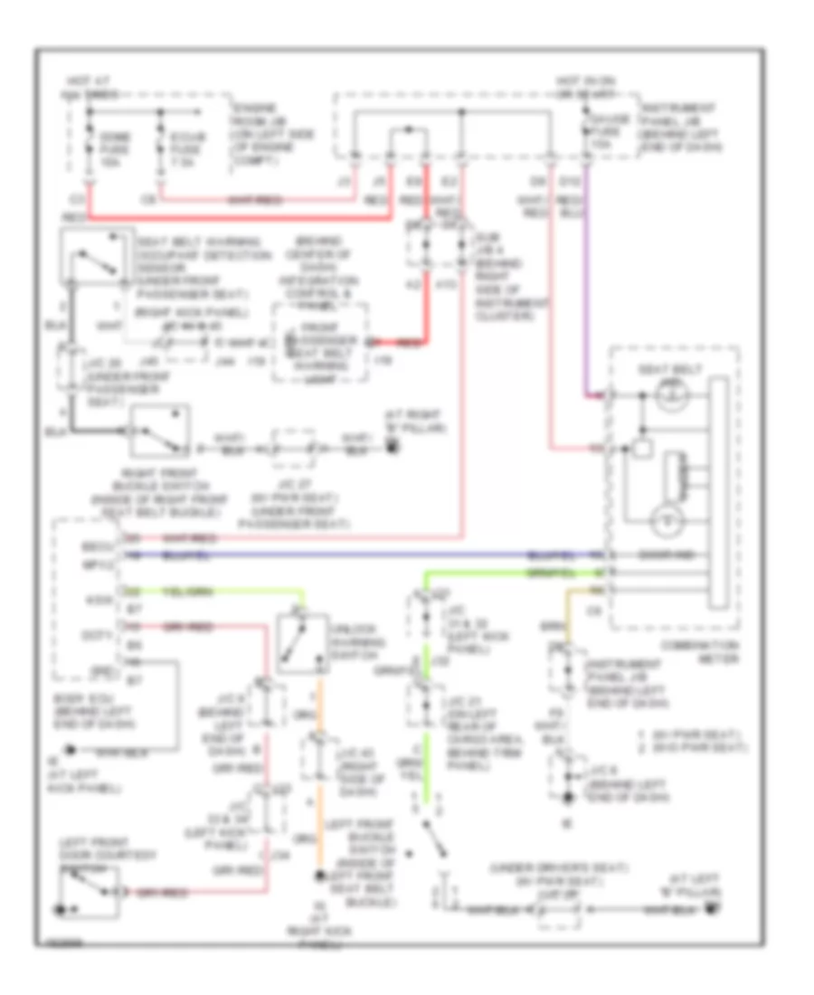 Warning Systems Wiring Diagram for Toyota Sequoia Limited 2004