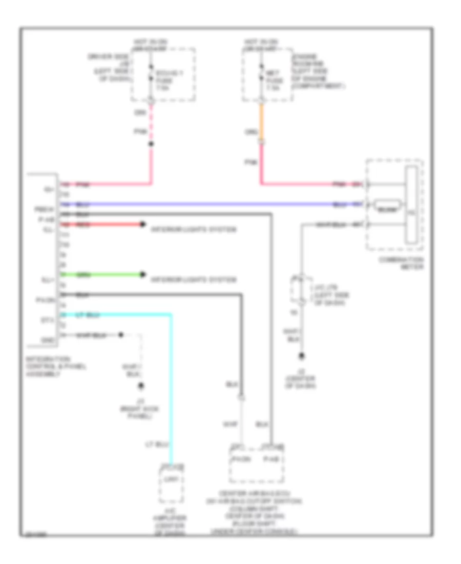 Integration Control and Panel Wiring Diagram for Toyota Tundra Limited 2007
