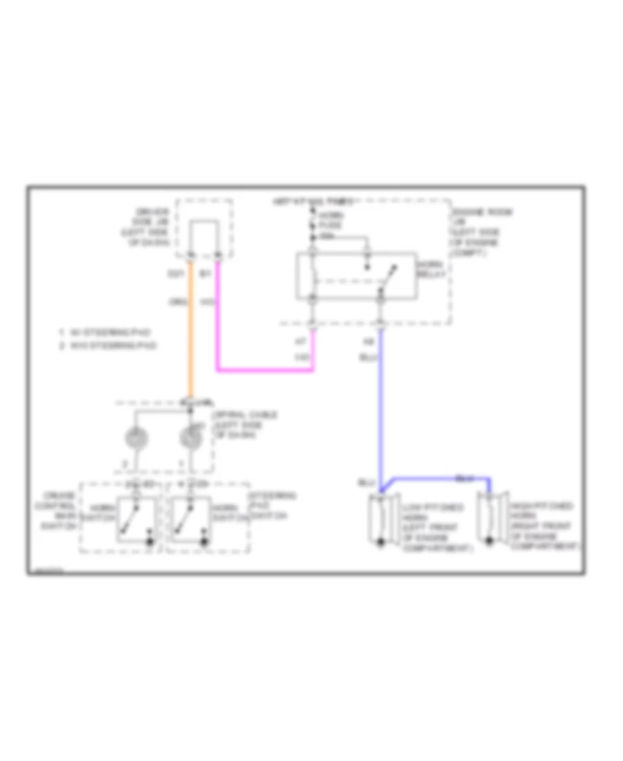 Horn Wiring Diagram for Toyota Tundra Limited 2007