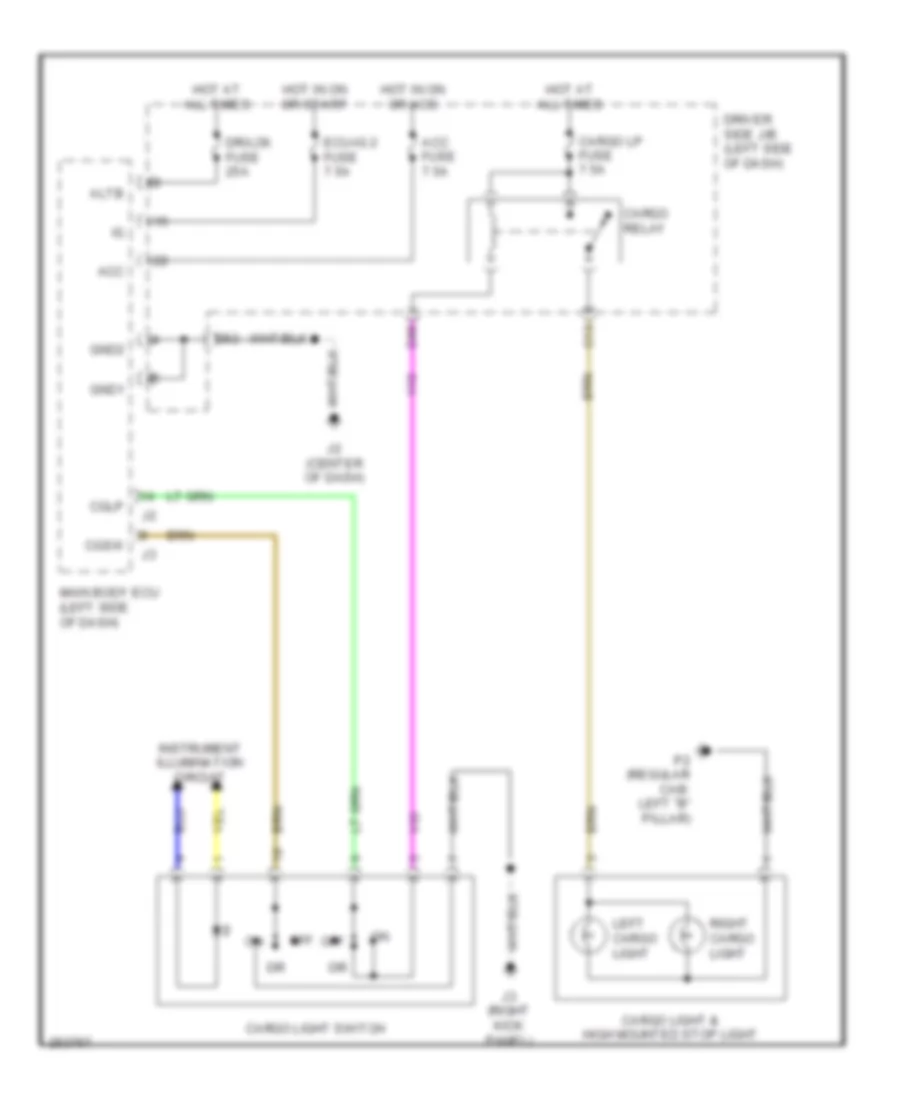 Cargo Light Wiring Diagram for Toyota Tundra Limited 2007