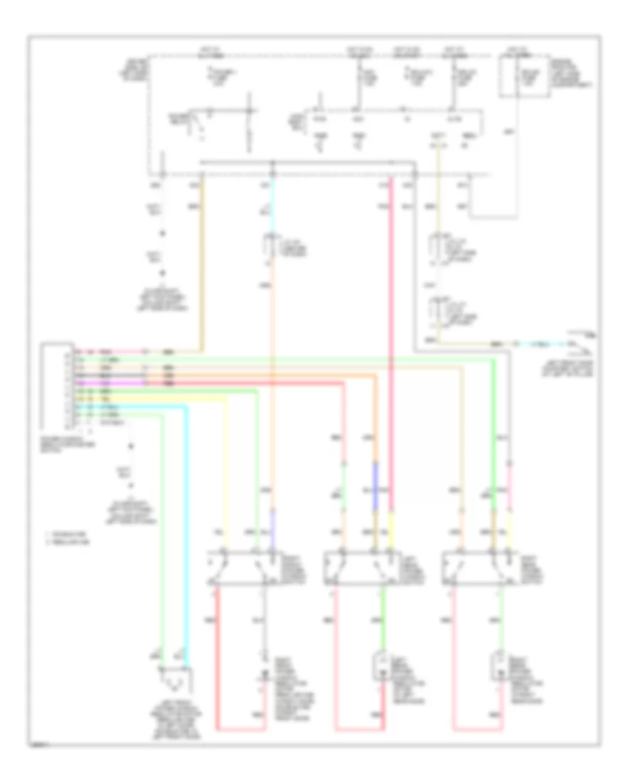 Power Windows Wiring Diagram for Toyota Tundra Limited 2007